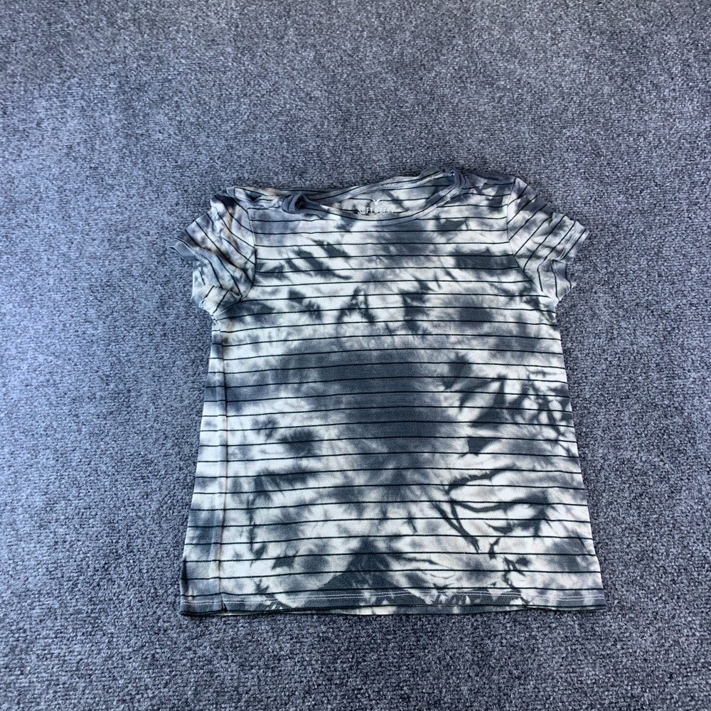 American Eagle Outfitters Soft & Sexy T-Shirt Women XS White Gray Tie Dye Casual